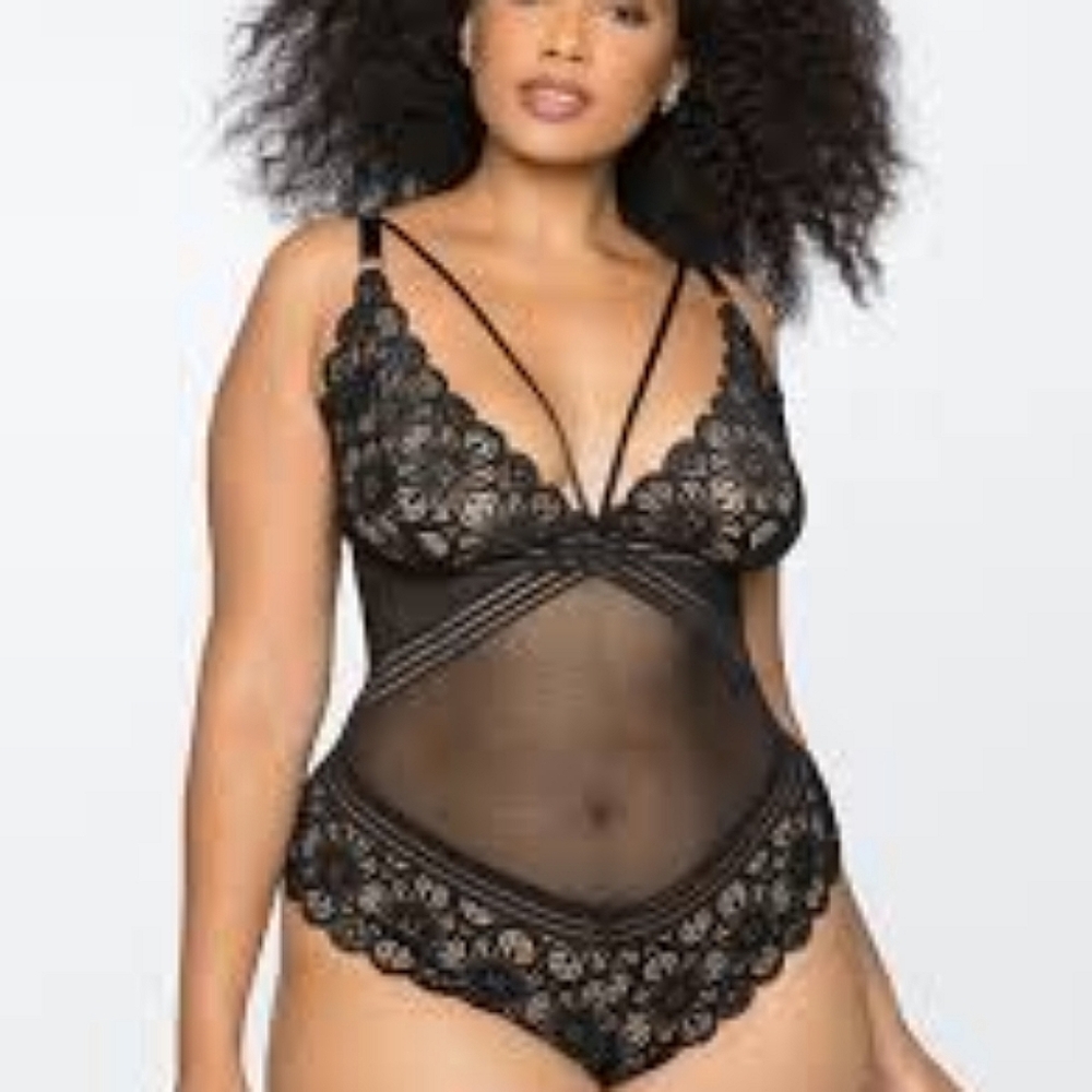 NWT Deep V Crossbody Bodysuit
